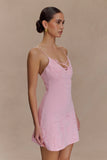 Brullo Embroidery Knit Mini Dress Baby Pink