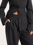 Black High Waist Wide Leg Trousers