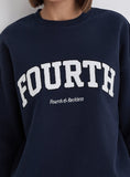 Navy Fourth Slogan Classic Longline Sweatshirt