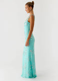 Silvana Maxi Dress Aqua