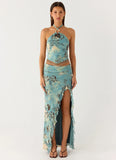 Lloyd Maxi Skirt Aqua Blur