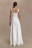 Salma Drop Waist Cotton Maxi Dress White