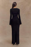 Kyle Knit Maxi Skirt Black