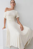 Luu Slinky Midi Skirt Ivory
