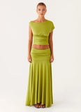 Liana Asymmetrical Top Green