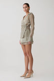 Frankie Satin Mini Skirt Smoke