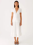 London Midi Dress White