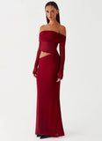 Emery Maxi Dress Cherry Red
