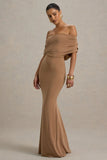Bowden Mocha Bardot Maxi Dress