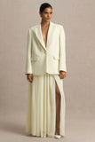 Spencer Cream Chiffon Pleated Maxi Skirt