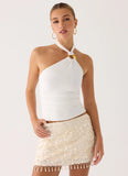 Khai Halter Top White