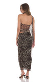 Mesh Maxi Skirt in Cheetah Print