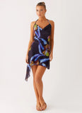 Algarve Mini Dress Dark Floral