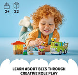 LEGO DUPLO Town Caring for Bees Beehives Preschool Kids Learning Toy 2 Figures and a Drivable Truck STEM Toy Build and Rebuild Educational Set for Toddlers Ages 2 Years Old and Up 10419