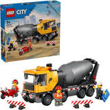 LEGO City Cement Mixer Truck Building Toy for Boys Girls Ages 7 Pretend Play Construction Toy W Rotating Drum 3 Worker Minifigures Gift Idea for Birthdays 60478