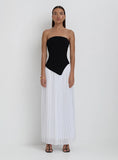 White Pleated Maxi Skirt