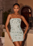 Solaire Strapless Corset Top Pistachio