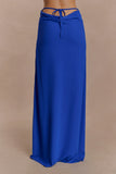 Katalina Chiffon Maxi Skirt Cobalt Blue