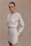 Xaden Wool Mix Knit Mini Dress Oat Marle