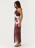 Niahvette Halter Midaxi Dress Velvet Bloom