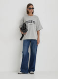 Grey Fourth Branded Oversized T Shirt