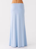 Like A Flower Maxi Skirt Baby Blue