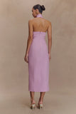 Simona Halter Neck Midi Dress Blush Pink
