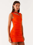Secret World Mini Dress Fire Orange