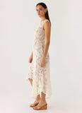 Janayia Midi Dress Ivory