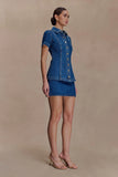 Ellie Denim Mini Skirt Dark Blue
