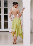 Kia Low Rise Asymmetrical Midi Skirt Jungle Floral