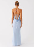 Cabello Maxi Dress Pale Blue