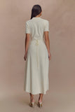 Pearson Short Sleeve Knit Midi Dress Ivory