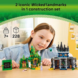 LEGO Wicked Emerald City Kiamo Ko Castle Building Toy Elphaba Glinda Toy Figures 2 Buildable Playsets Flying Monkey Minifigure for Kids Ages 9 Wicked Merch Gift for Girls Boys 75689