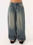 Joseph Low Rise Denim Jeans Vintage Wash Blue
