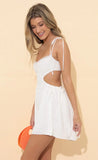 Open Back Dress in White