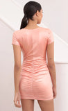 Shirt Dress in Salmon Shimmer