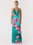 Yoon Beaded Cowl Maxi Dress Petal Reef