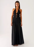 Dione Halter Maxi Dress Black