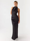 Back To Life Halter Maxi Dress Black