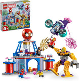 LEGO Marvel Team Spidey Web Spinner Headquarters Building Toy Pretend Play Spidey and His Amazing Friends Toys Playset for Boys Girls Ages 4 Years 3 Superhero Minifigures 10794