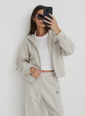 Grey Fourth Studio Cropped Zip Hoodie