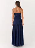 Eden Strapless Maxi Dress Navy