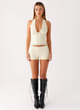 Roxy Halter Top Muted Yellow
