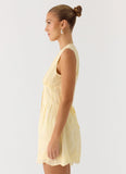 Burning Bright Mini Dress Butter Yellow