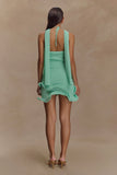 Caprice Halter Knit Mini Dress Lagoon