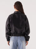 Houghton Oversized Bomber Jacket Black