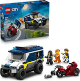 LEGO City Police Prisoner Transport Van Police Toy for Kids Boys Girls Ages 6 Emergency Vehicle Motorcycle Building Kit Officer and 2 Crook Minifigures Gift Idea for Birthdays 60479