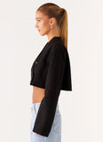 Giana Cropped Blazer Black