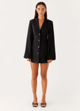 Albi Fitted Blazer Mini Dress Black